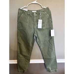 Vervet Utility Joggers Womens 29 Olive Green NEW High Rise Cargo Pants V2017-D